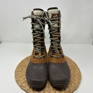 The North Face Shellista Tall Waterproof Winter Boots Womens 9.5 Brown Primaloft